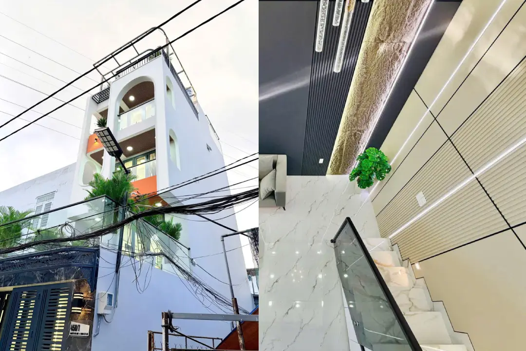 Nhà 5 tầng kiến trúc hiện đại - Full nội thất - Hẻm xe hơi thông