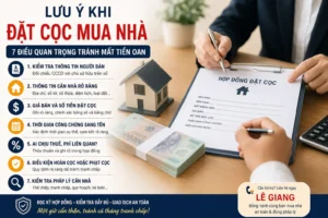 Lưu ý khi đặt cọc mua nhà lần đầu để tránh mất tiền cọc
