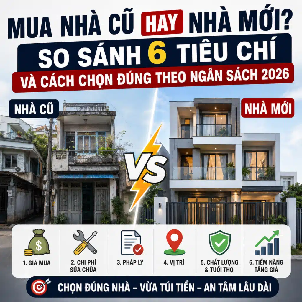 6 tiêu chí so sánh nhà cũ và nhà mới 2026