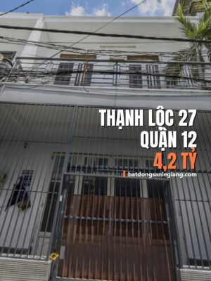 Bán nhà đường Thạnh Lộc 27, Quận 12 – nhà đúc 2 lầu sát chung cư First Home, 4,2 tỷ