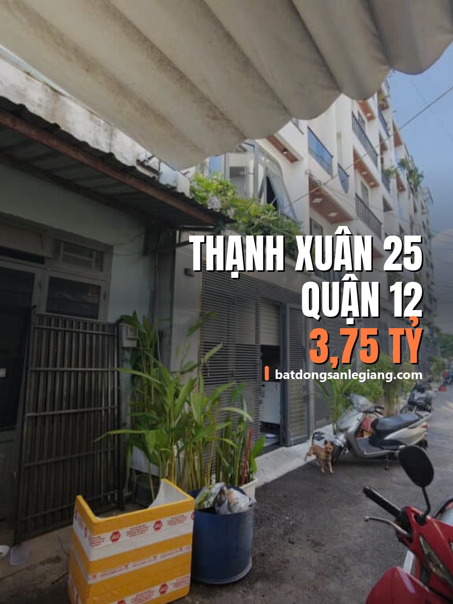 Bán nhà đường Thạnh Xuân 25, Quận 12 – 51,2m² mua tích sản, có sẵn nhà cho thuê, 3,75 tỷ