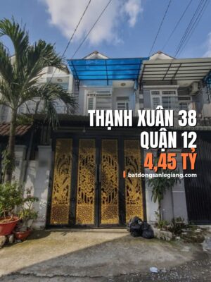 Bán nhà khu Vạn Xuân, Thạnh Xuân 38, Quận 12 – hẻm xe hơi tránh, 4,45 tỷ