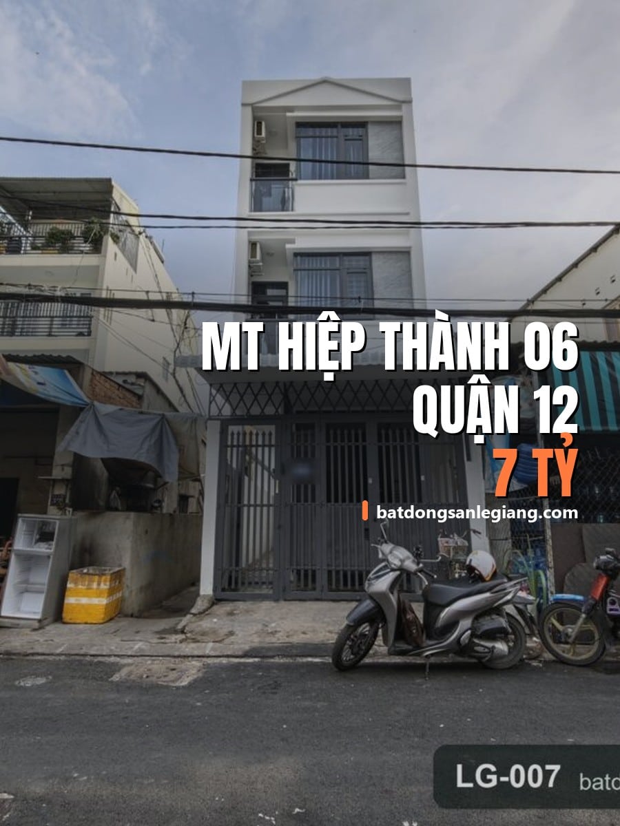 Bán nhà mặt tiền Hiệp Thành 06, Quận 12 – 94m², 4 phòng trọ cho thuê, 7 tỷ