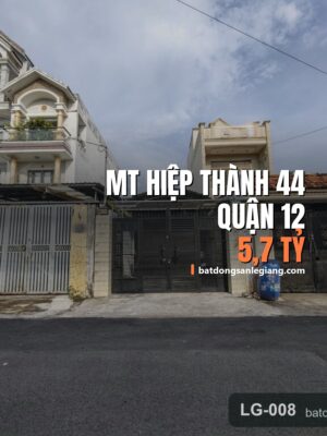 Bán nhà mặt tiền Hiệp Thành 44, Quận 12 – 4x25m sử dụng 100m², đối diện Hiệp Thành City, 5,7 tỷ