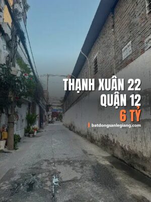 Bán nhà đường Thạnh Xuân 22, Quận 12 – 105m², 6,00 tỷ