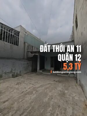 Bán đất đường Thới An 11, Quận 12 – 90m², 5,30 tỷ