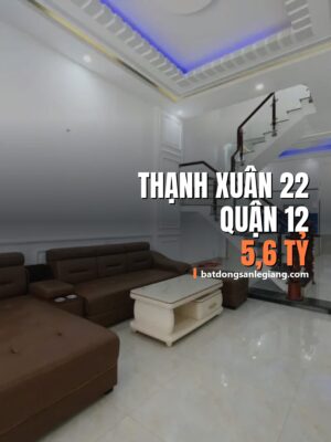 Bán nhà đường Thạnh Xuân 22 (TX22), Quận 12 – 60m², 5,60 tỷ