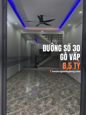 Bán nhà đường Số 30, Phường 6, Gò Vấp – 62m², 8,50 tỷ