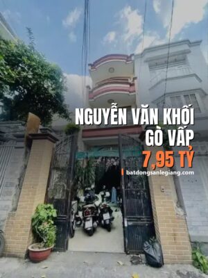 Bán nhà đường Nguyễn Văn Khối, Gò Vấp – 77,6m², 7,95 tỷ