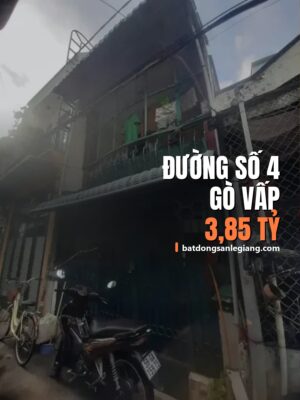 Bán nhà đường Số 4, Phường 16, Gò Vấp – 29m², 3,85 tỷ
