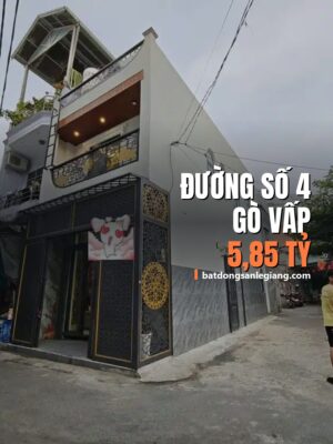 Bán nhà đường Số 4, Phường 16, Gò Vấp – 5,85 tỷ