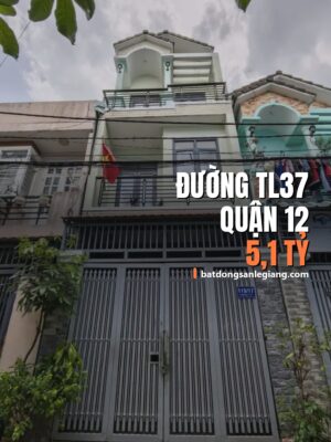 Bán nhà đường TL37 dọc bờ kênh, Quận 12 – 52,4m², 5,10 tỷ
