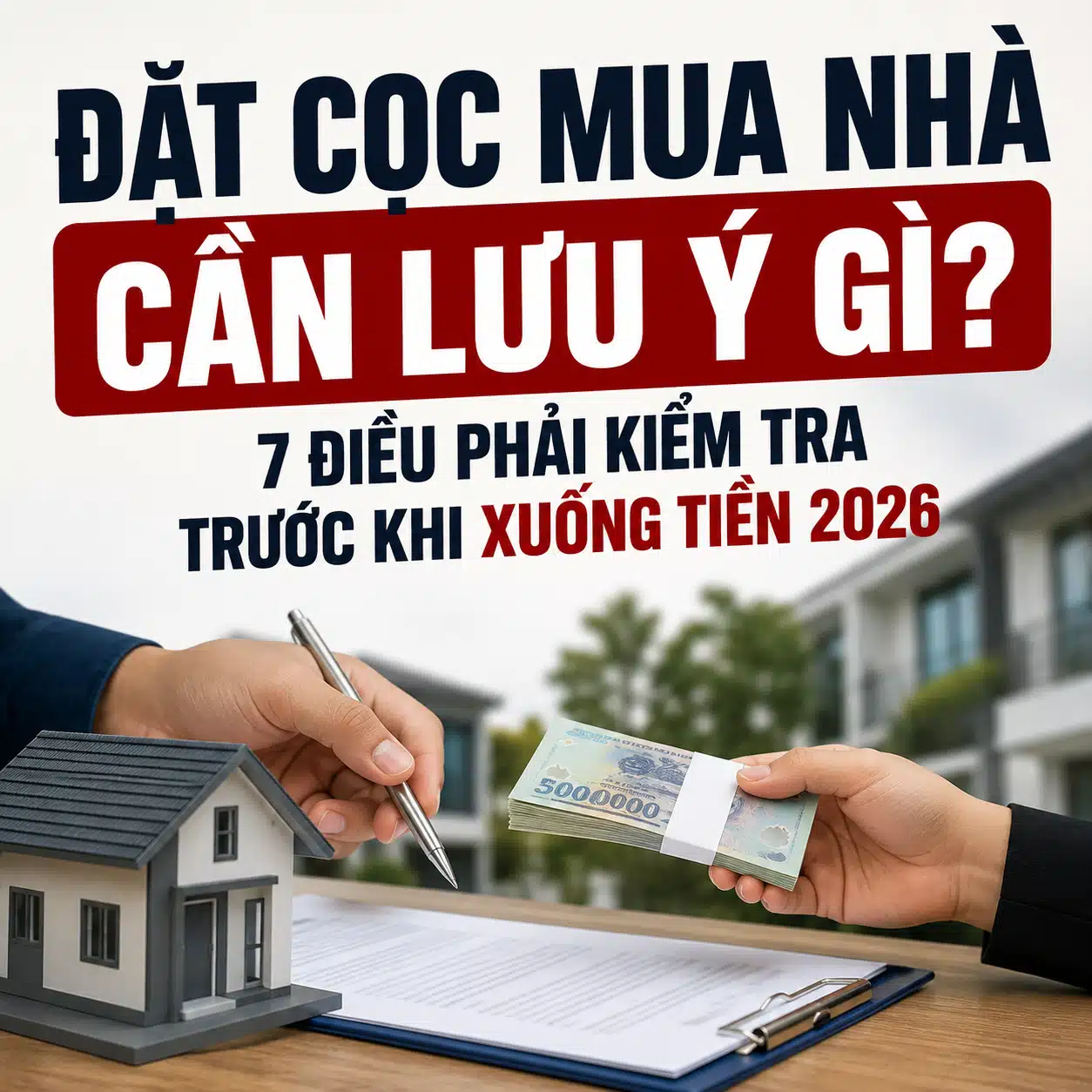 lưu ý khi đặt cọc mua nhà 2026