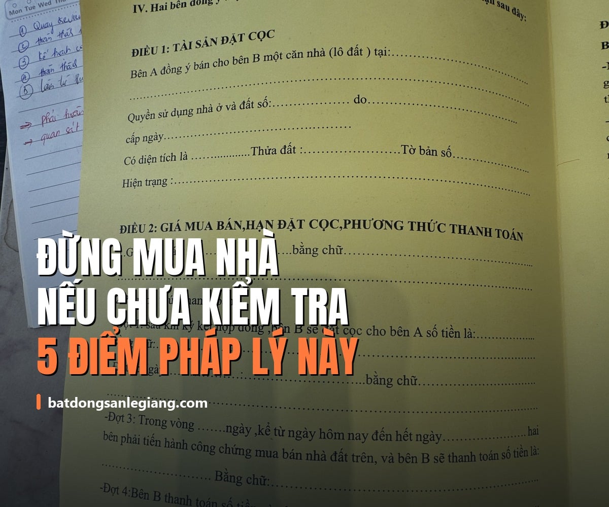 Đừng mua nhà nếu chưa kiểm tra 5 điểm pháp lý này