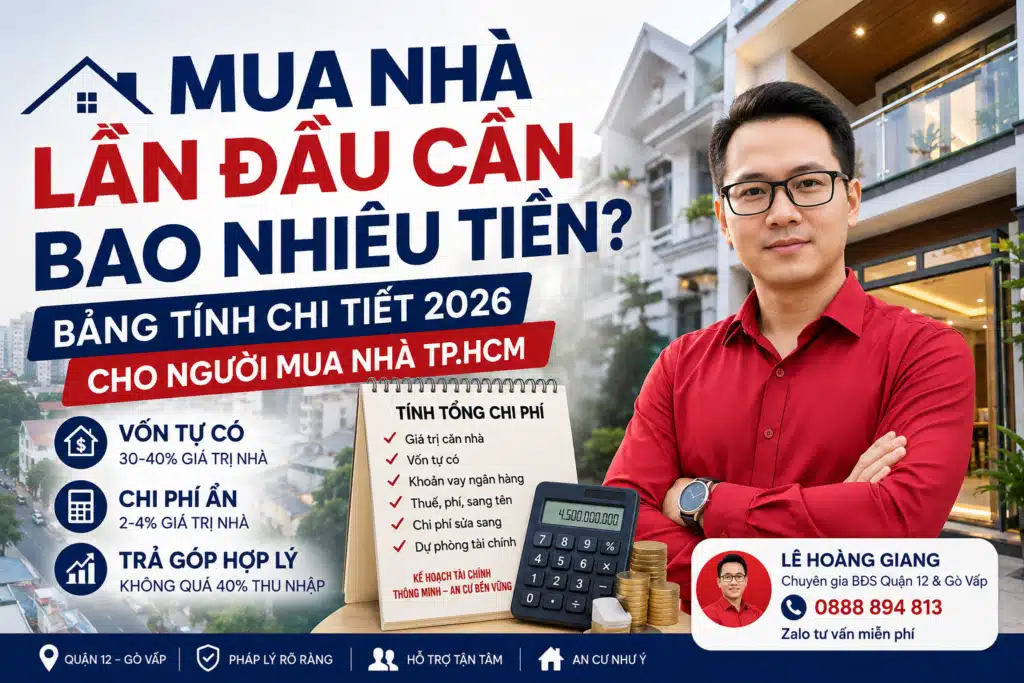 bảng tính vốn tự có và tiền vay mua nhà lần đầu 2026