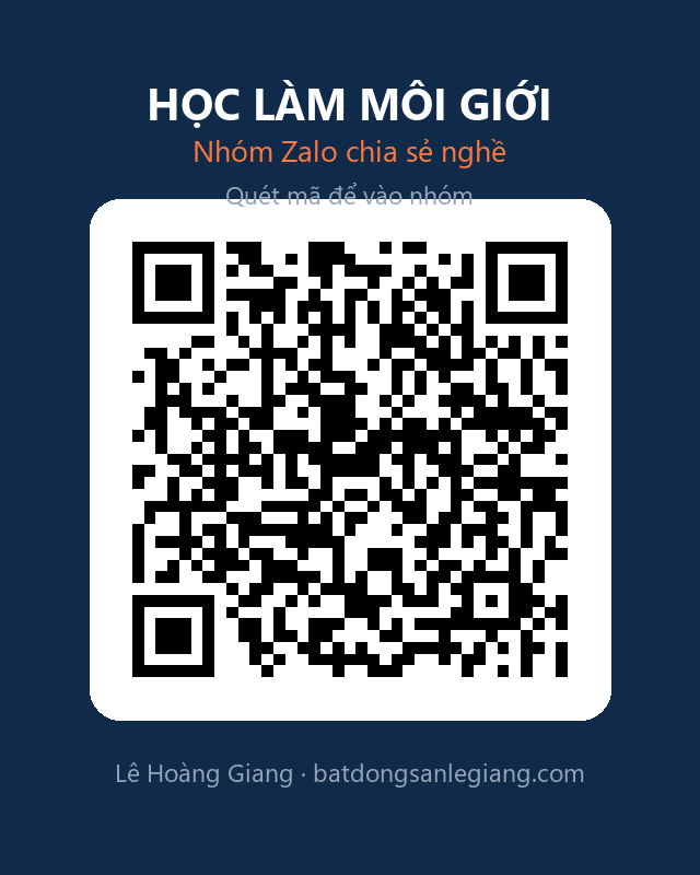 QR vào nhóm Zalo Học làm môi giới của Lê Hoàng Giang